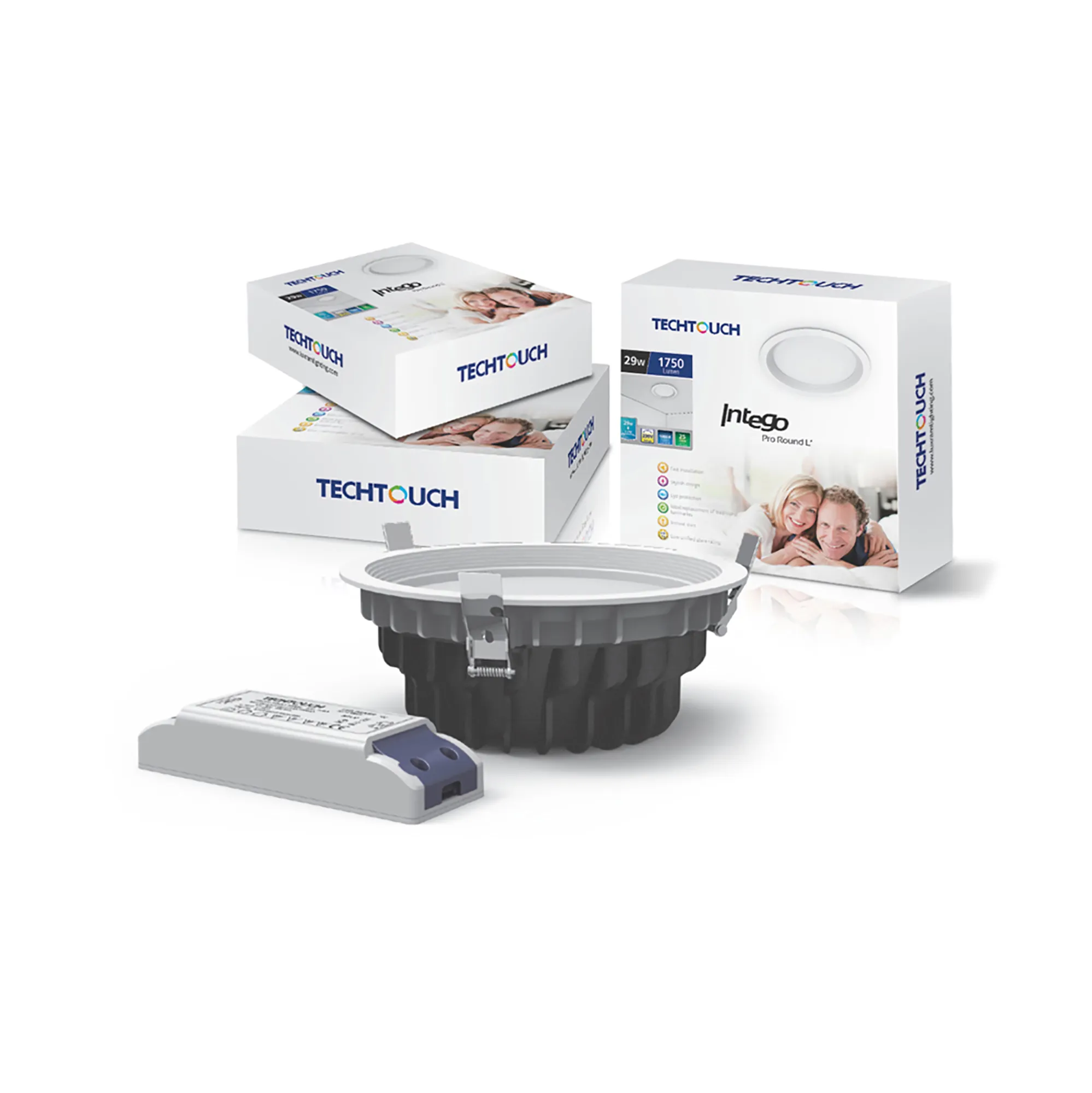 204841 Intego Pro Techtouch Intego Pro Round Large 29W 2700K IP42 Cut ...