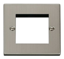 Click Deco Stainless Steel 2 Gang 2 Way Switch VPSS412BK